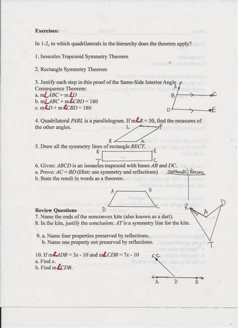Common Core Geometry Homework Answer Keys